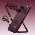 ChubbyArmor LiteGo - Ultra-Thin Metal Bumper Case With Lens Protector & GripRing Phone Stand For iPhone