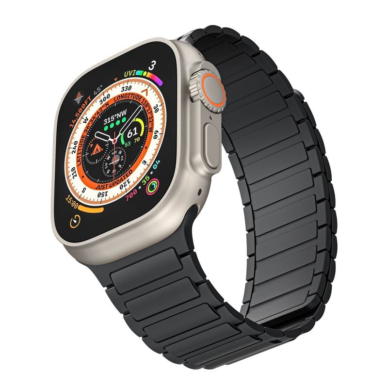 "Contrasting Colors iWatch Strap" Magnetic Silicone Loop