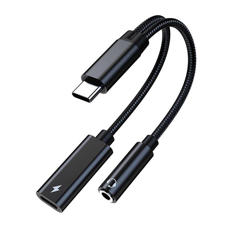 "Cyber" 2 In 1 Type-C Audio Adapter