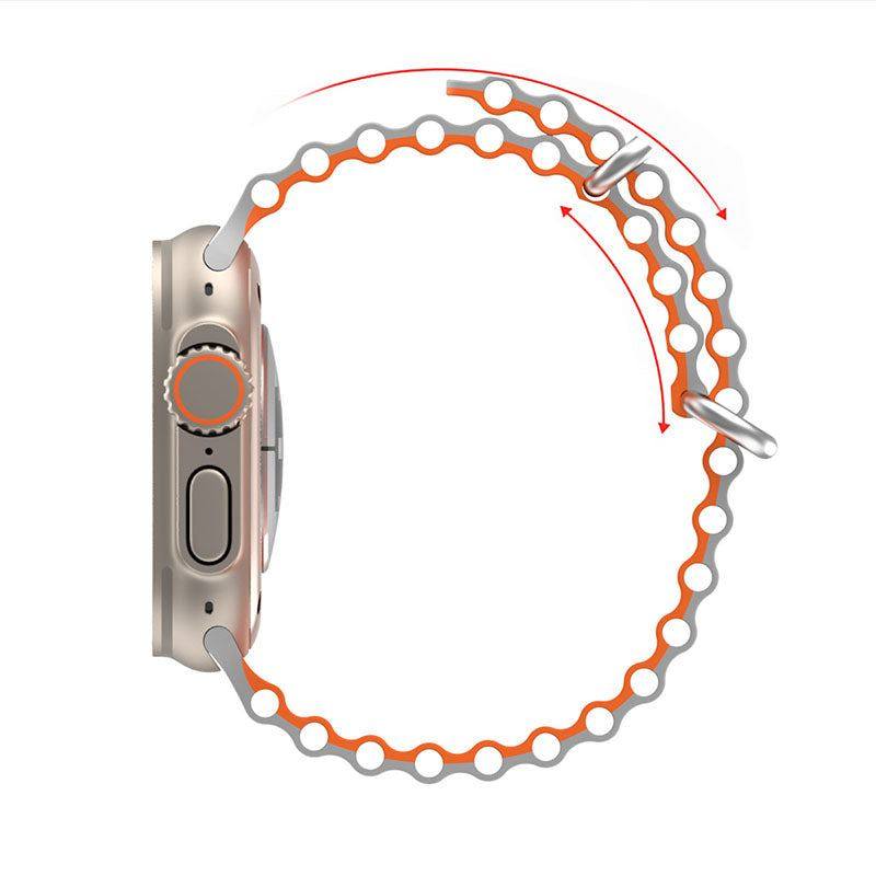 "Mechanical iWatch Strap" Two-color Silicone Loop For Apple Watch